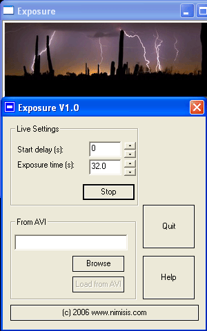 Exposure screenshot